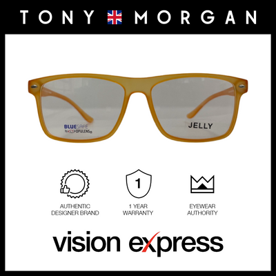 Tony Morgan Men's Orange TR 90 Rectangle Eyeglasses with Anti-Blue Light and Replaceable Lens TMROWANORANGE57 - Vision Express Optical Philippines