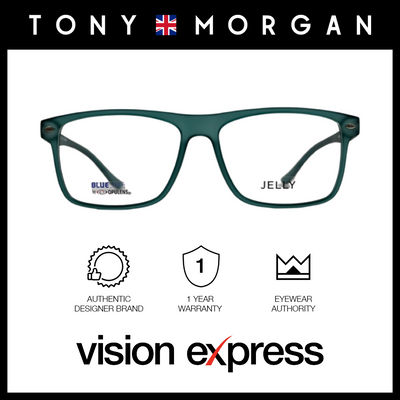 Tony Morgan Men's Green TR 90 Rectangle Eyeglasses with Anti-Blue Light and Replaceable Lens TMROWANTEAL57 - Vision Express Optical Philippines