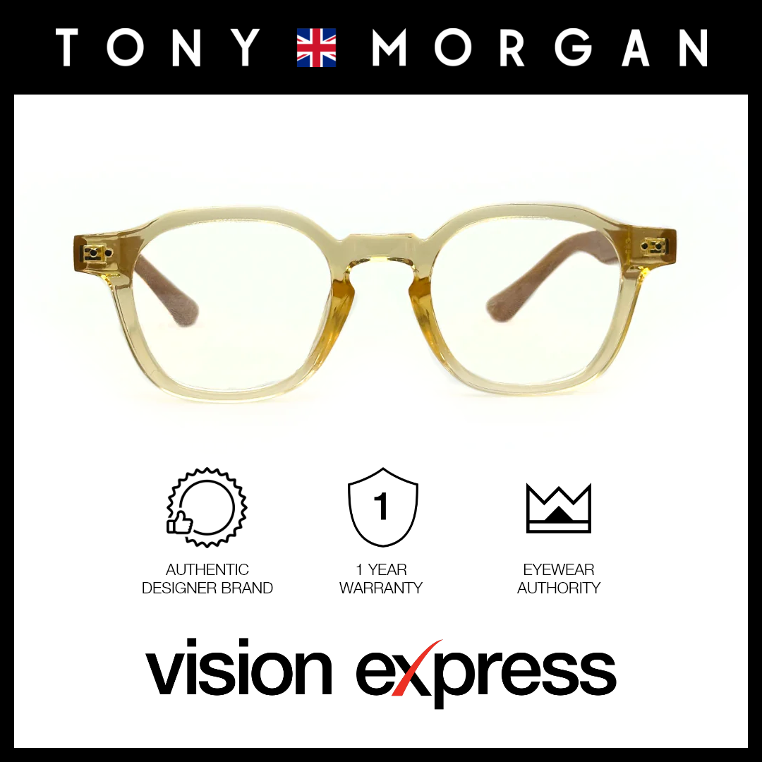 Tony Morgan Unisex Yellow Acetate Round Eyeglasses TMSOLYLW48 - Vision Express Optical Philippines