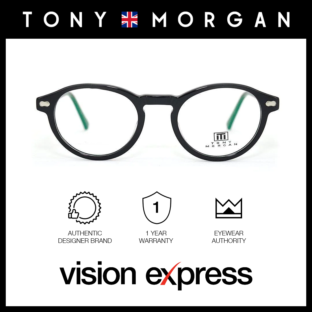 Tony Morgan Women's Black Plastic Round Eyeglasses TM TATE/C2020 - Vision Express Optical Philippines