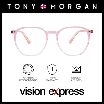 Tony Morgan Women's Pink Tr 90 Round Eyeglasses TMTR83015PINK53 - Vision Express Optical Philippines