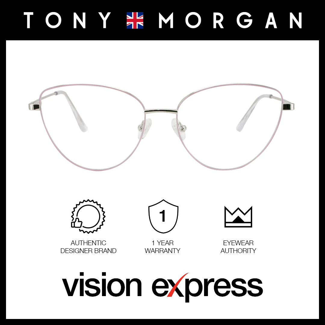 Tony Morgan Women's Pink Metal Cat Eye Eyeglasses TMYC33016PINK55 - Vision Express Optical Philippines