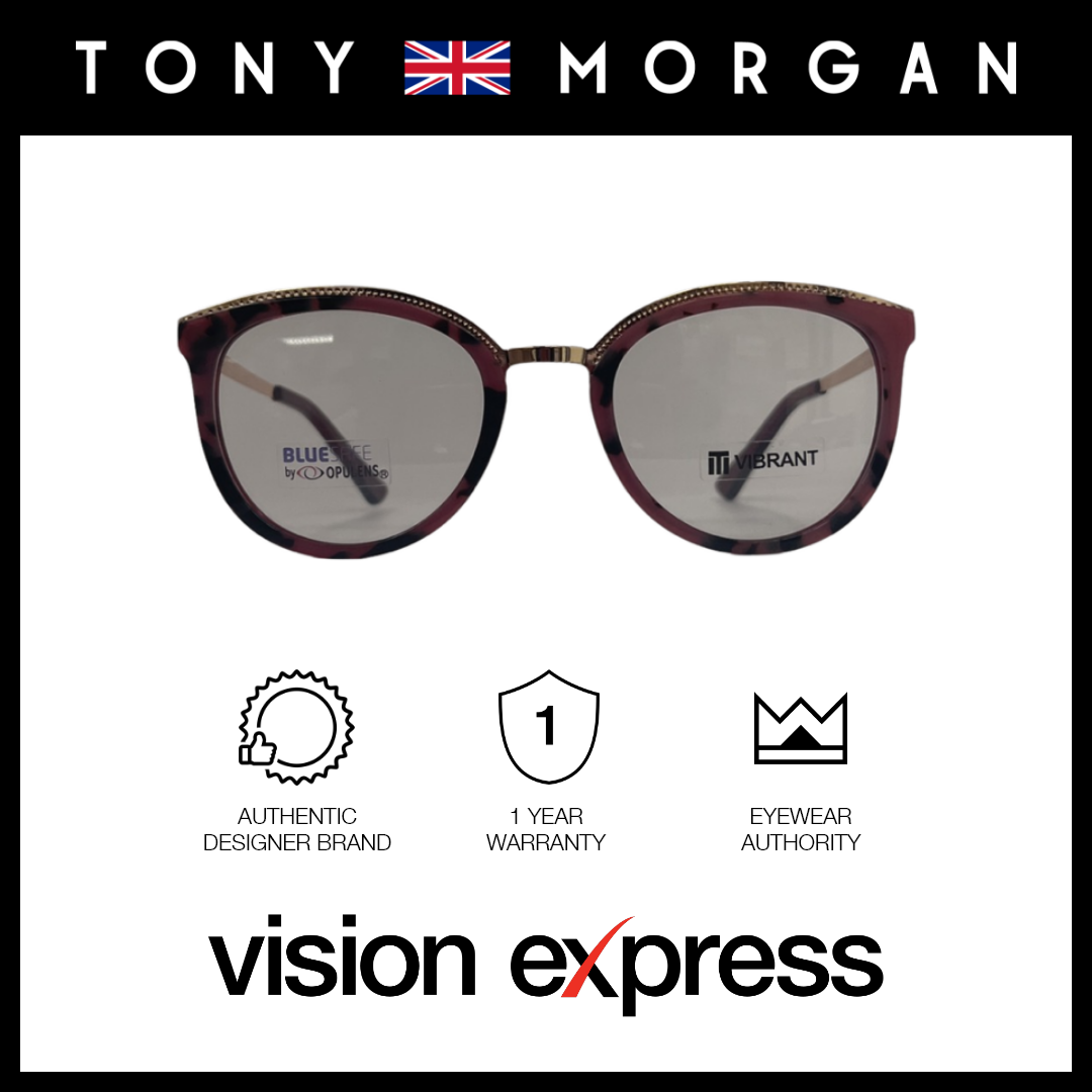 Tony Morgan Women's Red Metal Round Eyeglasses TMYD1033C253 - Vision Express Optical Philippines