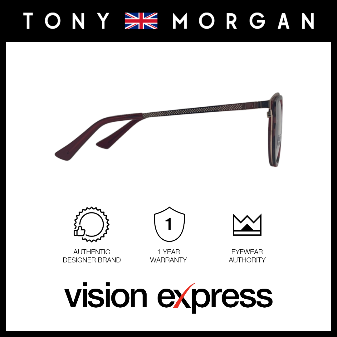 Tony Morgan Women's Red Metal Round Eyeglasses TMYD1033C253 - Vision Express Optical Philippines