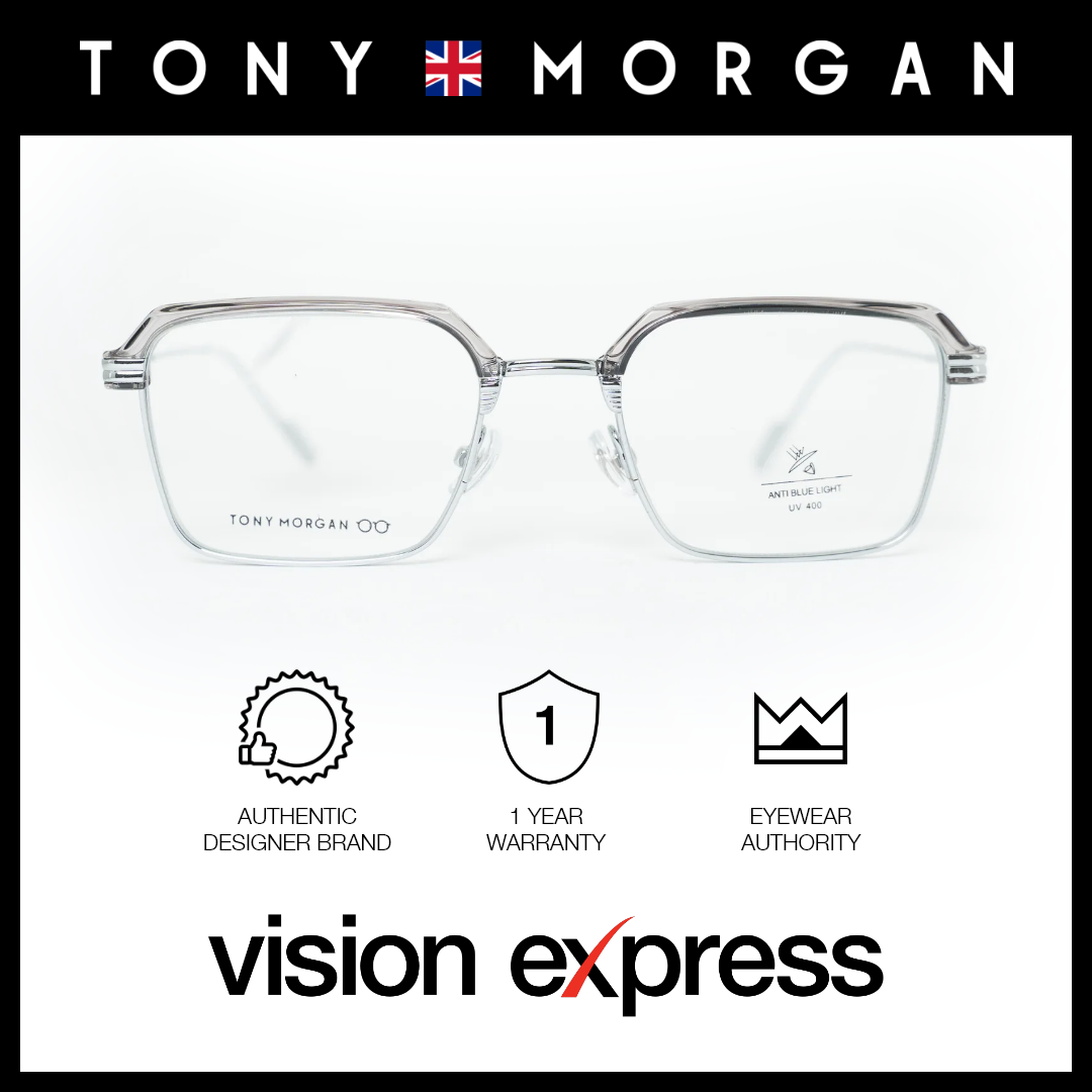 Tony Morgan Women's Grey Metal Square Eyeglasses TMZS52062GREY53 - Vision Express Optical Philippines