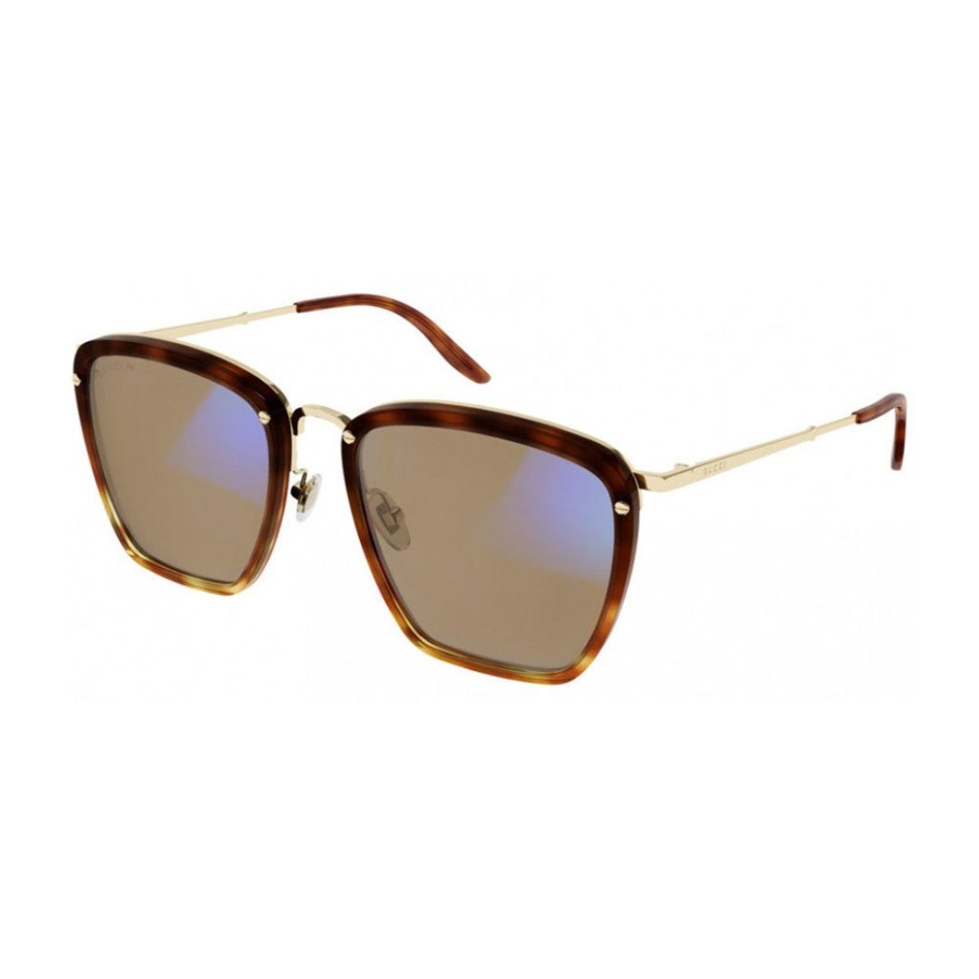 Gucci GG0673S Square Frame 2024 Tinted Sunglasses in Gold