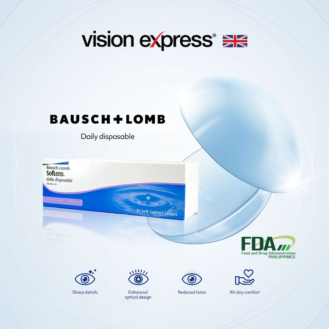 Bausch & Lomb SofLens Daily Disposable Contact Lens 30pcs - Vision Express Optical Philippines