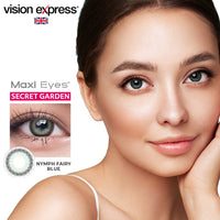Maxi Eyes Secret Garden Series *NEW* Colored Contact Lenses (Glacial, Pixie, Nymph Fairy Blue) - Vision Express Optical Philippines