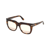 Tom Ford Havana Brown Plastic Square Sunglasses FT0687F53Z52