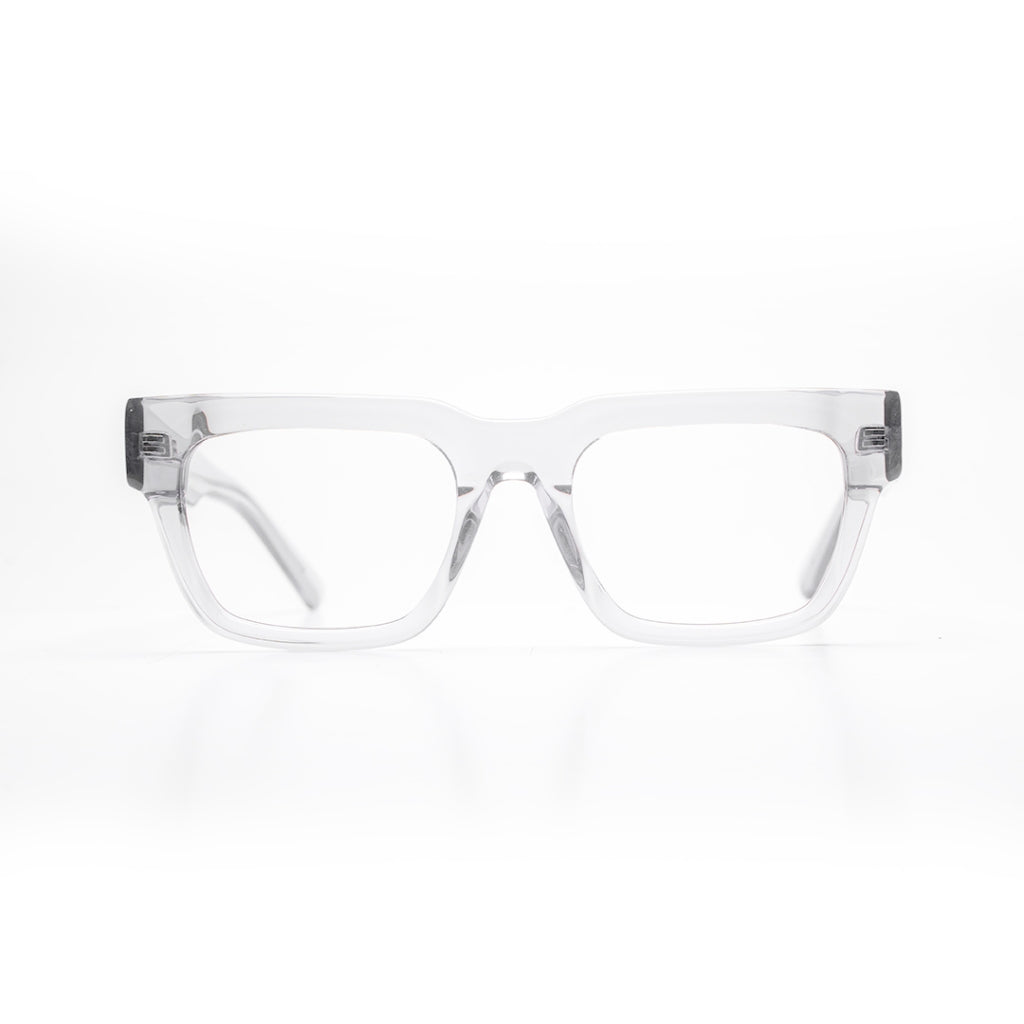 Ellis Oliver White Clear Square Eyeglasses for Men EVHSAA1187C153