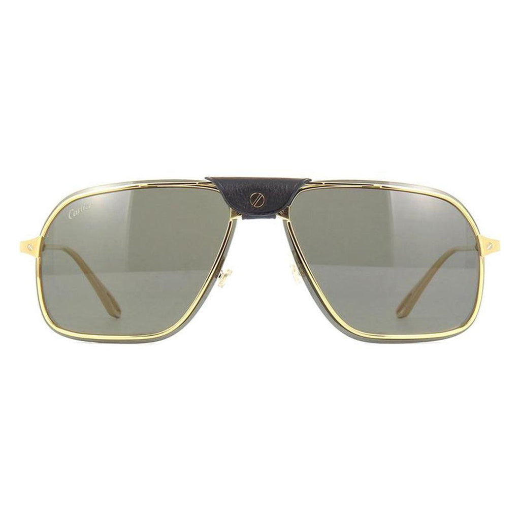 Cartier Men s Gold Metal Irregular Sunglasses CT0243S 002