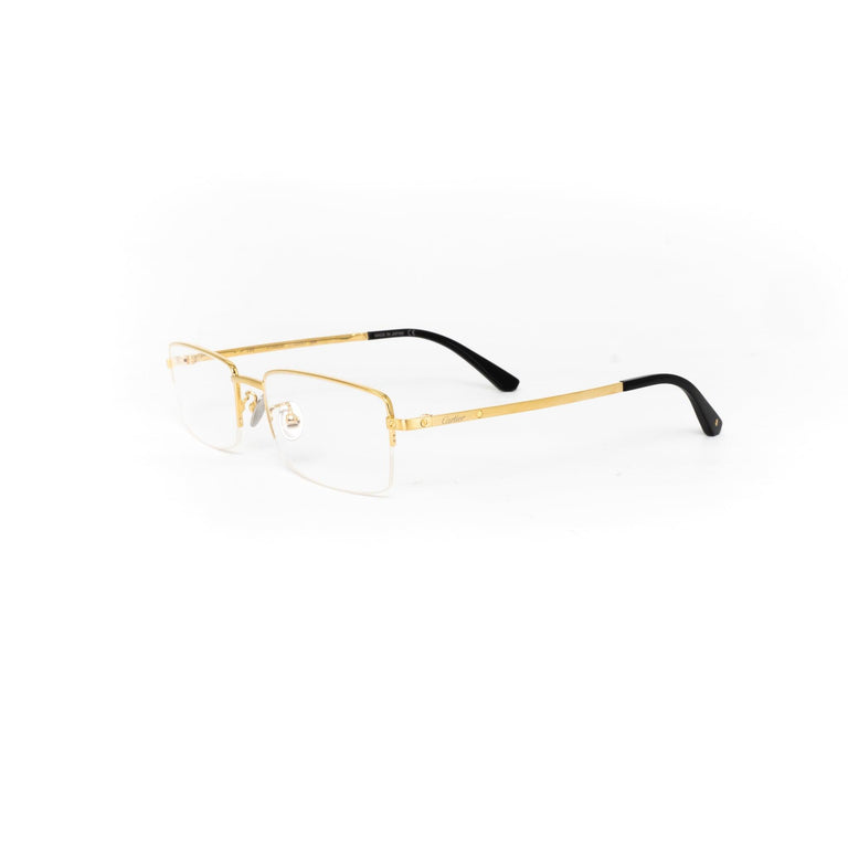 Cartier Men s Gold Metal Square Eyeglasses CT0255O 004 Vision