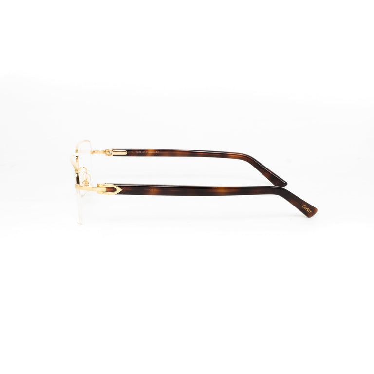 Cartier Men s Gold Metal Square Eyeglasses CT0042O 003 Vision