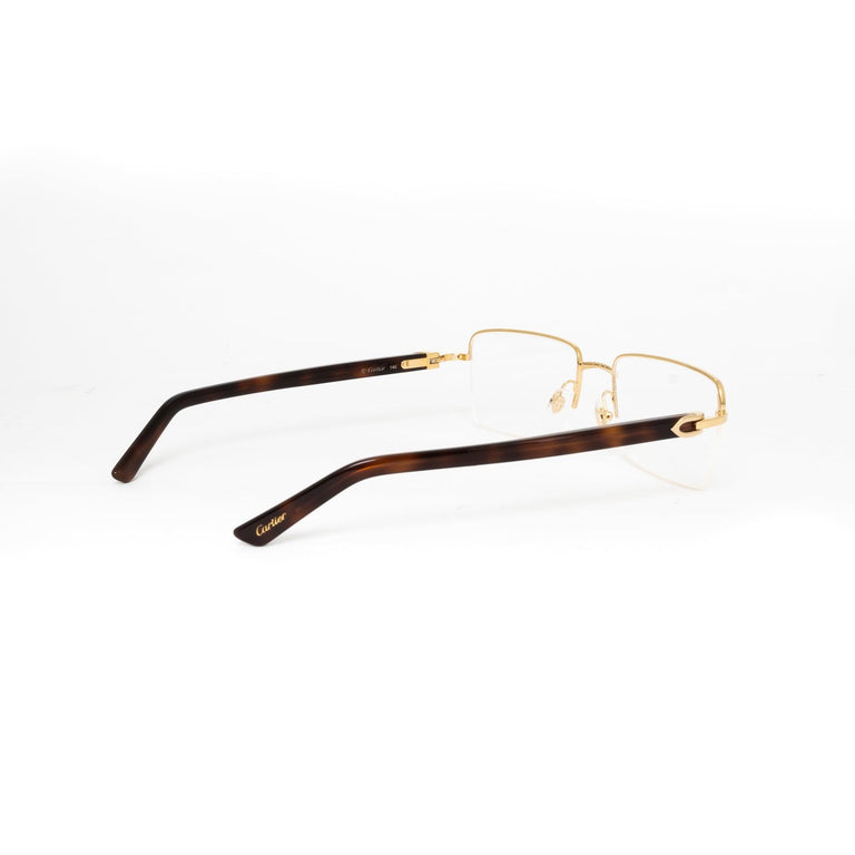 Cartier Men s Gold Metal Square Eyeglasses CT0042O 003 Vision