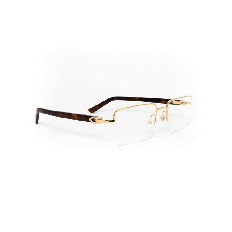 Cartier Men s Gold Metal Square Eyeglasses CT0042O 003 Vision