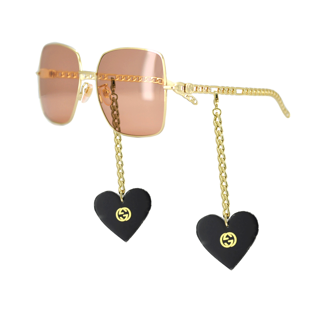 Gucci Square w/ Heart-Shaped Charms GG 0724S/005 | Sunglasses - Vision Express Optical Philippines
