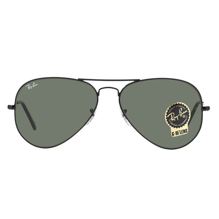 Ray-Ban Unisex Black Metal Aviator Sunglasses RB3025/L2823
